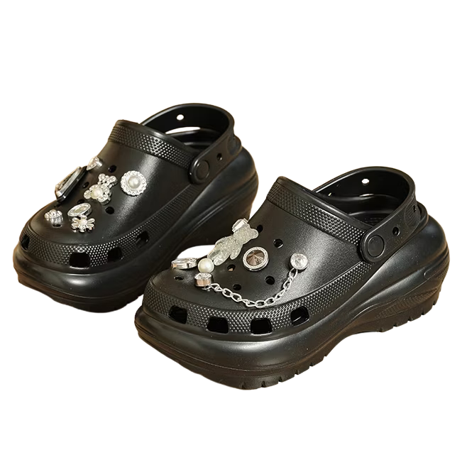 Sandal Wanita Jibbitz Black