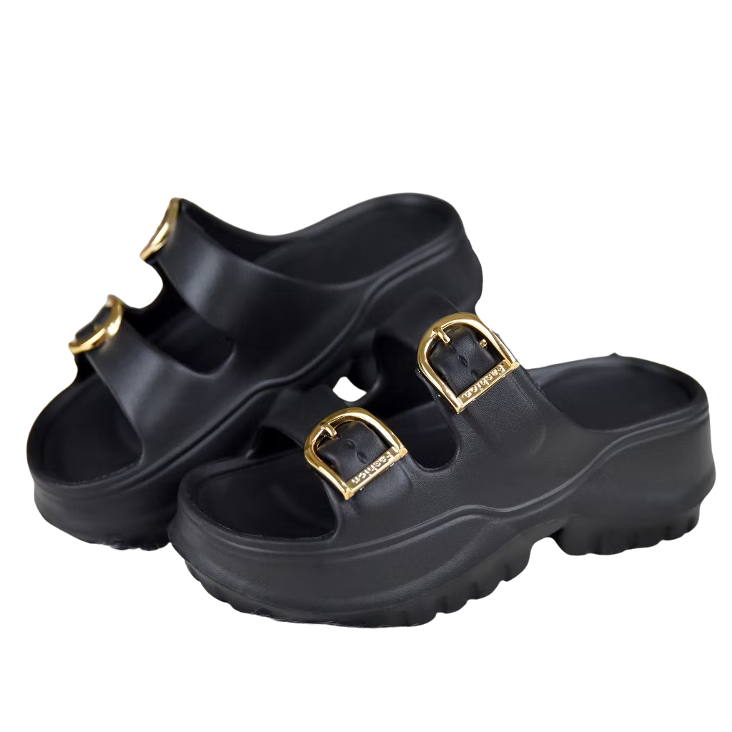 Sandal Selop Wedges Black